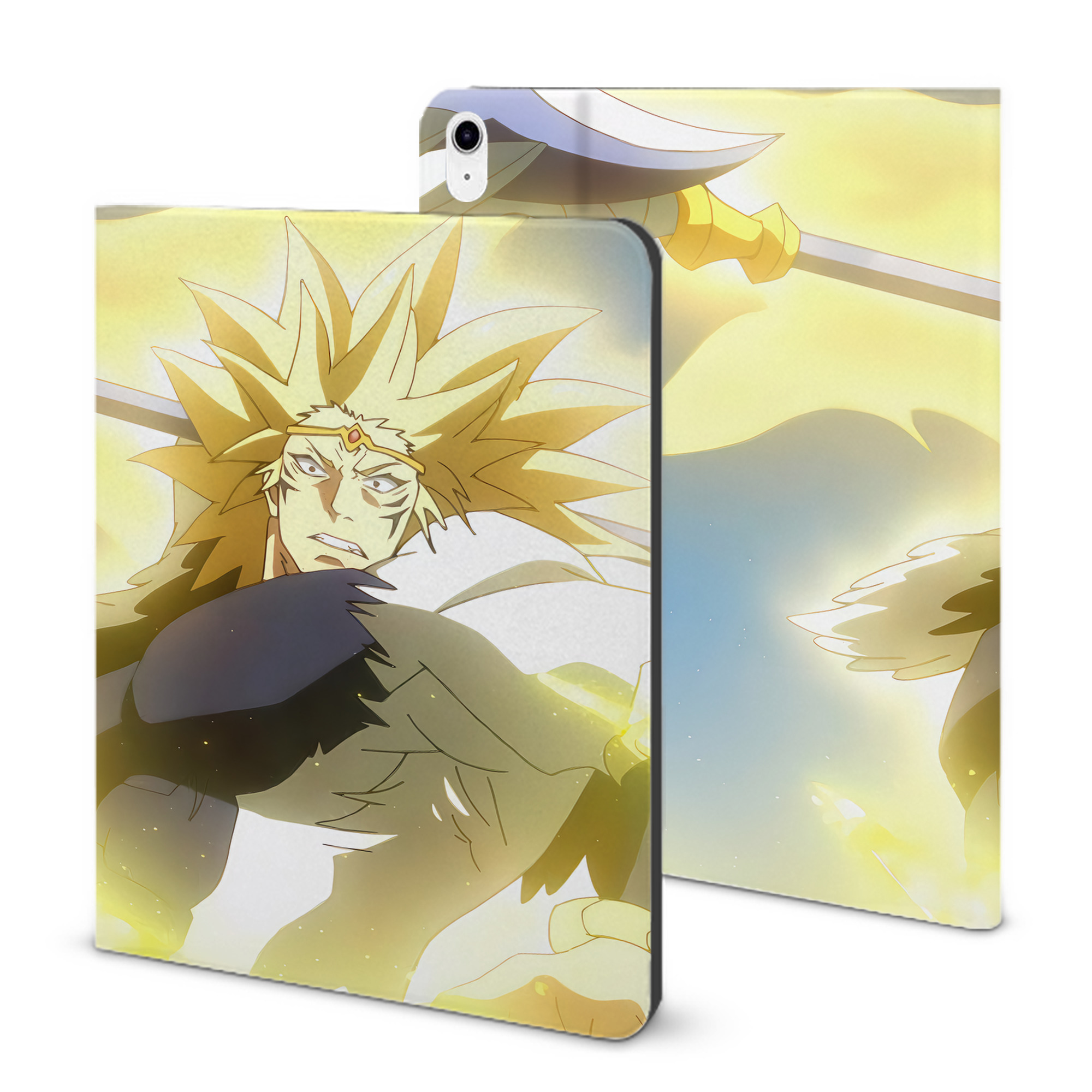 （画像用） 転スラ Regarding Reincarnated to Slime IPad ケース ブック型 PUレザー TPU 耐衝撃 軽量 薄型 ペン収納なし 全面保護 IPad 各モデル対応